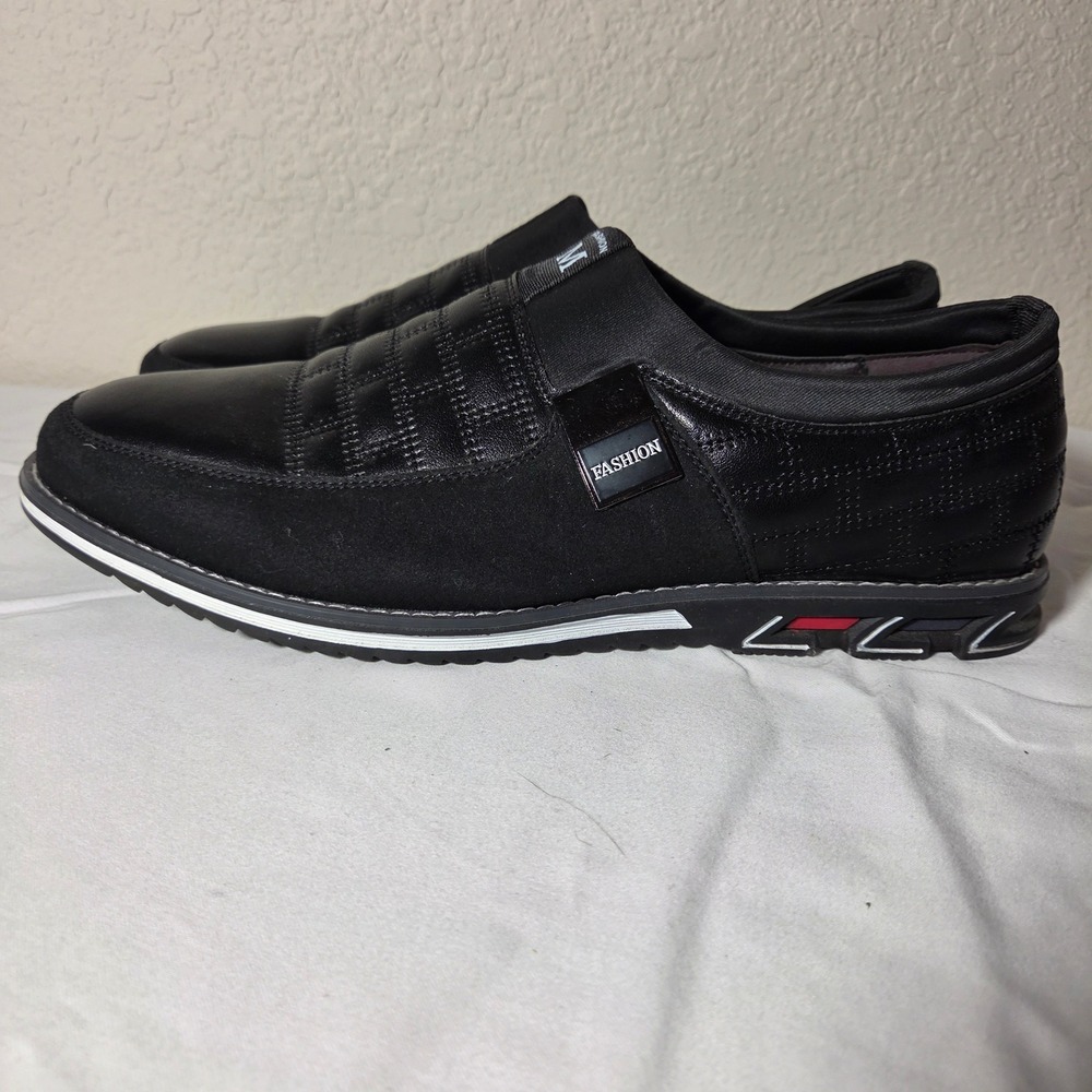 Cosidram Mens Black Slip On Loafers Casual Sport Shoes CN47 S1595